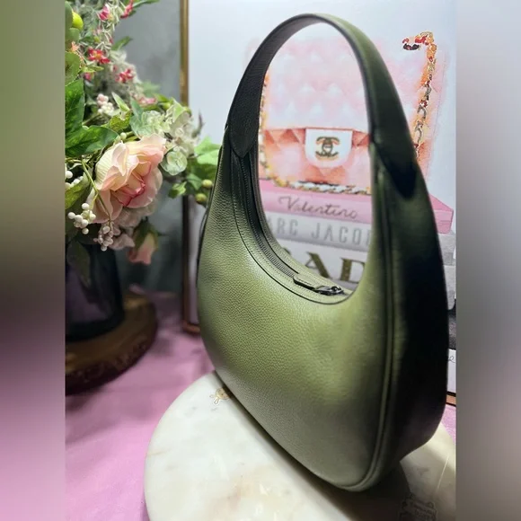 Coach Carmen Shoulder BagForest Green Leather Hobo Bag NWOT - Picture 8 of 14